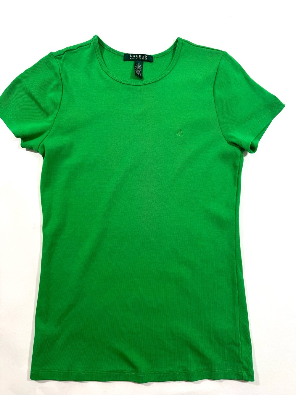 Lauren Ralph Lauren Stretch Cotton Tee Shirt Embroidered Logo